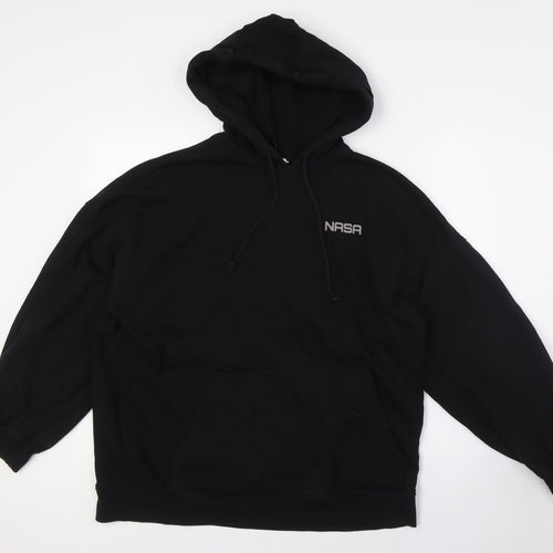 Divided by H&M Mens Black Cotton Pullover Hoodie Size M - NASA