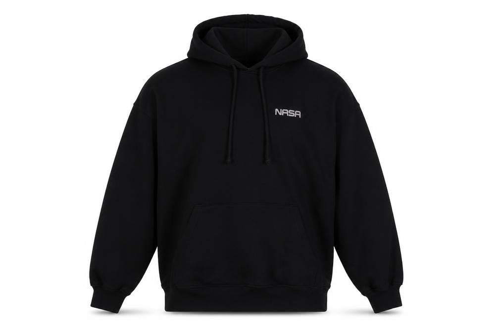 Divided by H&M Mens Black Cotton Pullover Hoodie Size M - NASA