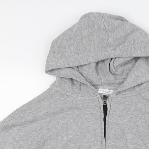 MNG Boys Grey Cotton Full Zip Hoodie Size 10 Years Zip