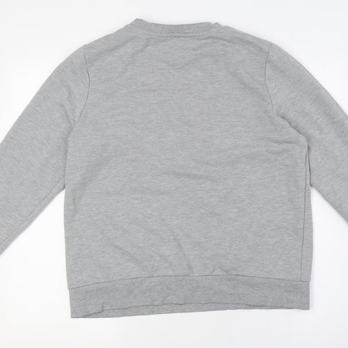 Warehouse Womens Grey Cotton Pullover Sweatshirt Size M - C'est La Vie