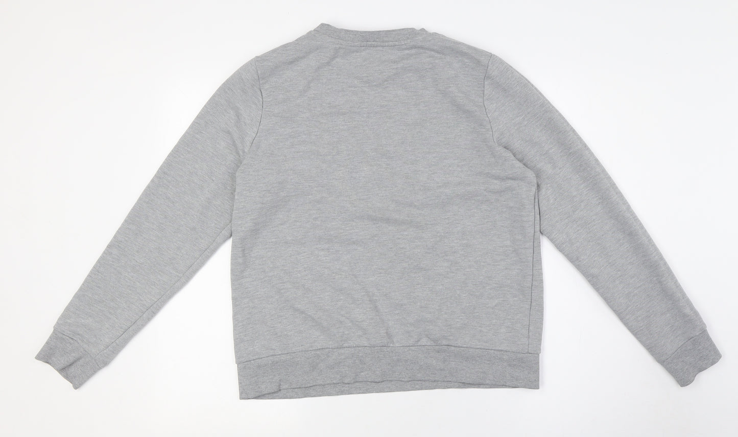 Warehouse Womens Grey Cotton Pullover Sweatshirt Size M - C'est La Vie