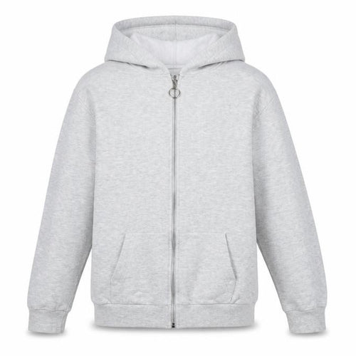 newlook 915 Girls Grey Cotton Full Zip Hoodie Size 14-15 Years Zip
