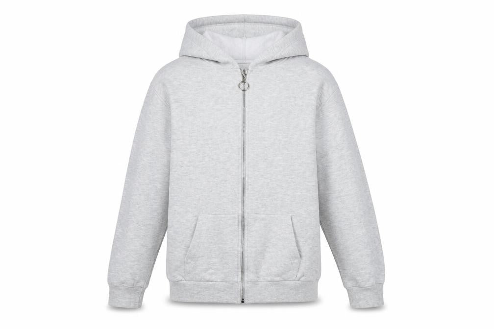 newlook 915 Girls Grey Cotton Full Zip Hoodie Size 14-15 Years Zip