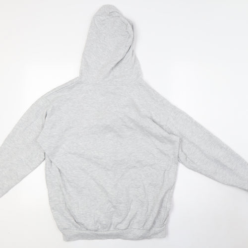 newlook 915 Girls Grey Cotton Full Zip Hoodie Size 14-15 Years Zip