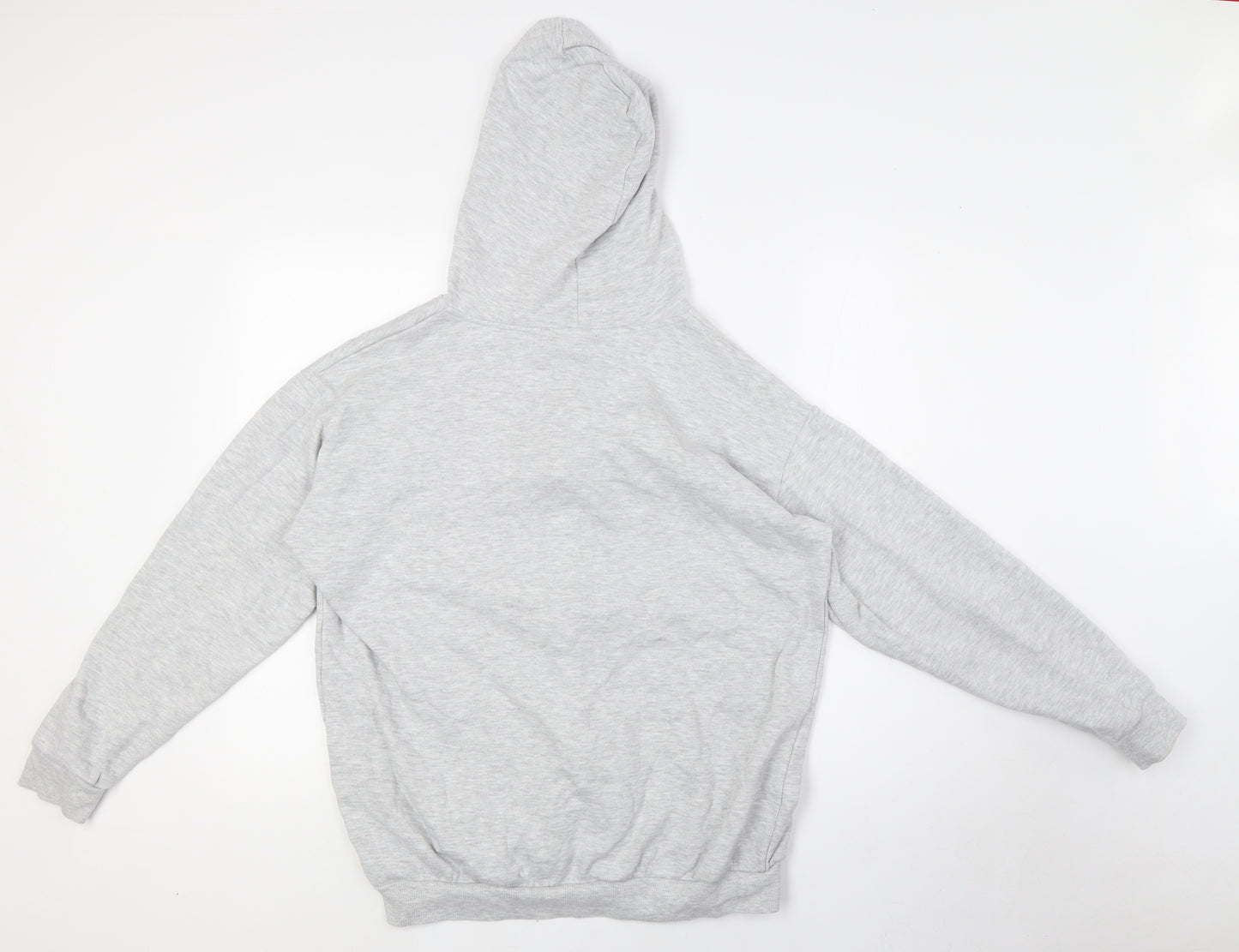 newlook 915 Girls Grey Cotton Full Zip Hoodie Size 14-15 Years Zip