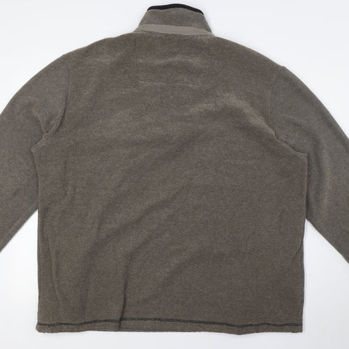 Atlantic Bay Mens Beige Polyester Pullover Sweatshirt Size XL - 1/4 Zip