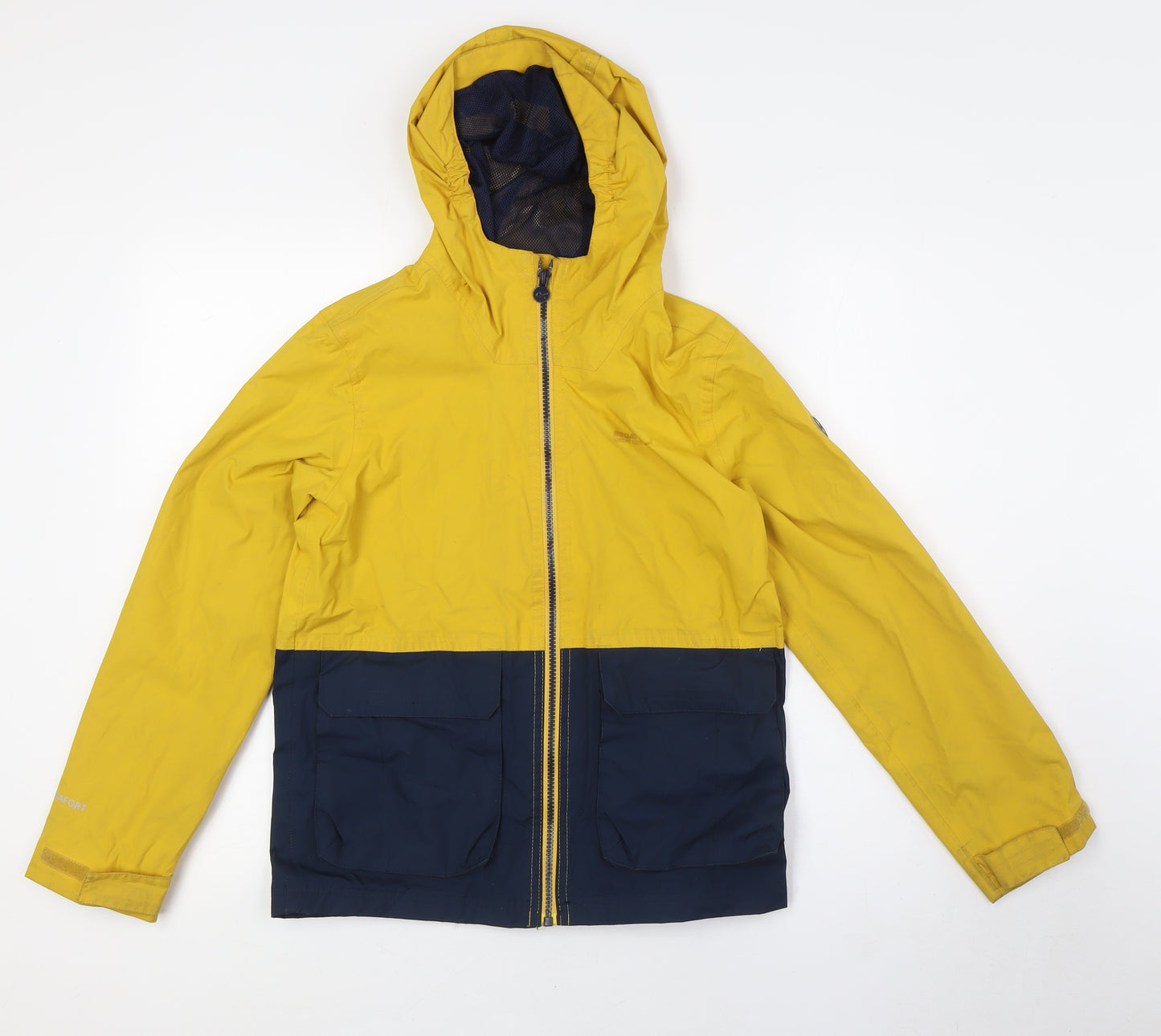 Regatta Boys Yellow Anorak Jacket Size 11-12 Years Zip - Water Proof