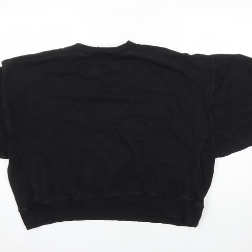 ASOS Womens Black Cotton Blend Pullover Sweatshirt Size 12
