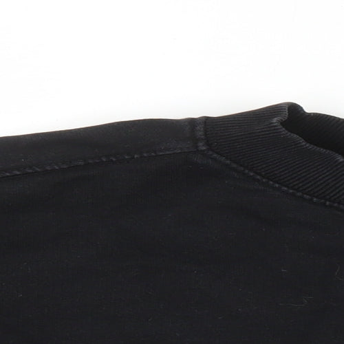 ASOS Womens Black Cotton Blend Pullover Sweatshirt Size 12