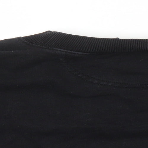 ASOS Womens Black Cotton Blend Pullover Sweatshirt Size 12