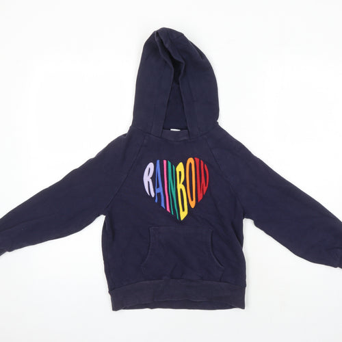 NEXT Girls Blue Cotton Pullover Hoodie Size 9 Years