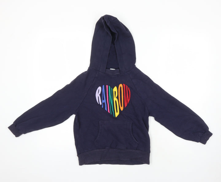 NEXT Girls Blue Cotton Pullover Hoodie Size 9 Years