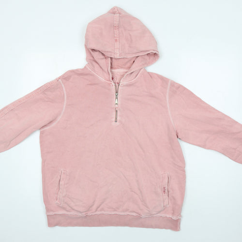Fat Face Womens Pink 100% Cotton Pullover Hoodie Size 16
