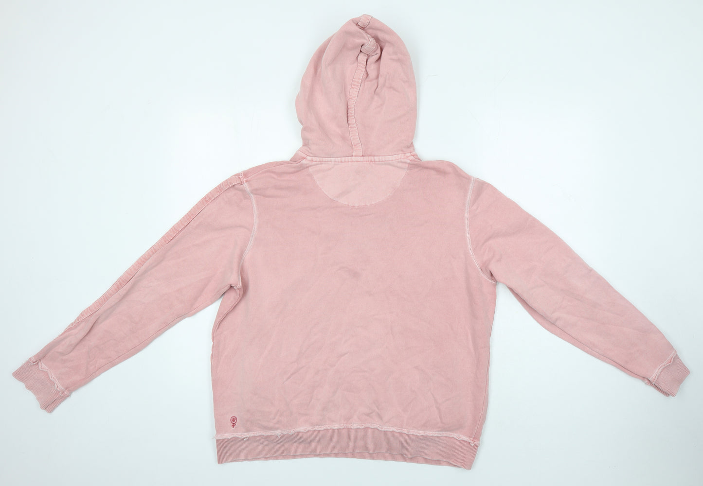 Fat Face Womens Pink 100% Cotton Pullover Hoodie Size 16