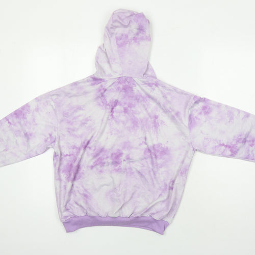 ROMWE Girls Purple Polyester Pullover Hoodie Size XS