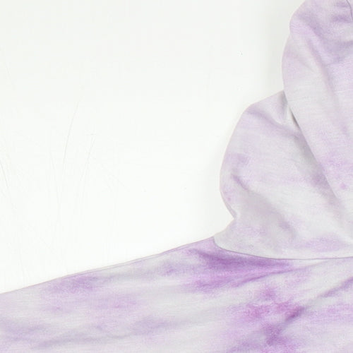 ROMWE Girls Purple Polyester Pullover Hoodie Size XS