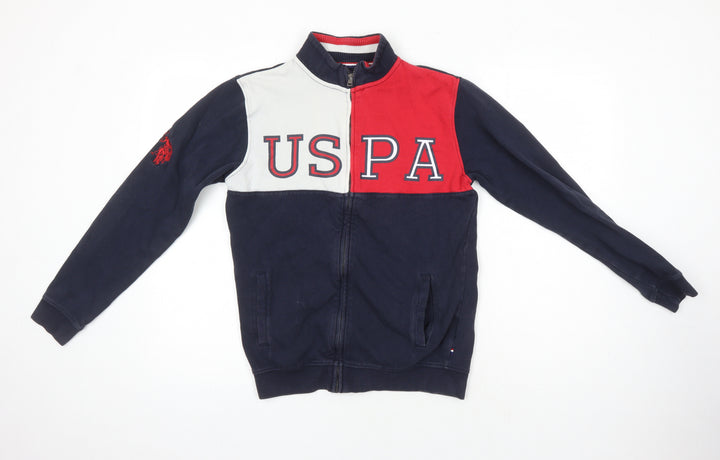 US Polo Assn. Boys Multicoloured Chlorofibre Full Zip Sweatshirt Size 14-15 Years Zip