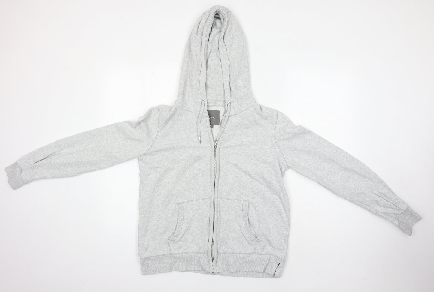 NEXT Womens Grey 100% Cotton Full Zip Hoodie Size 12