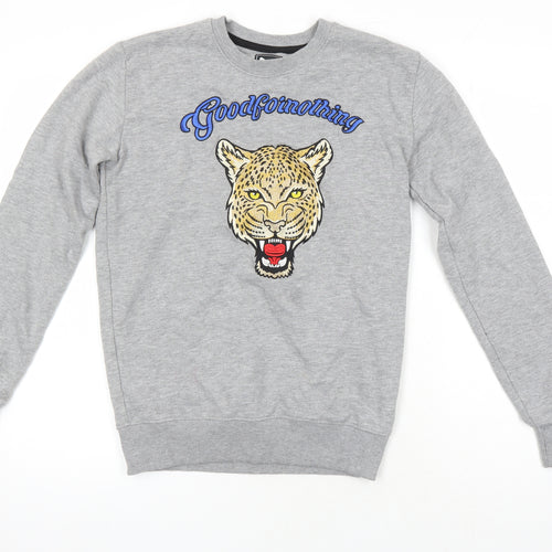 Good For Nothing Womens Grey Cotton Pullover Sweatshirt Size XL