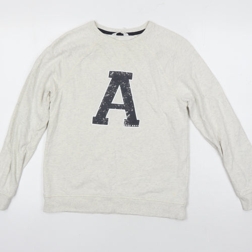 M&S Womens Grey Cotton Pullover Sweatshirt Size 10