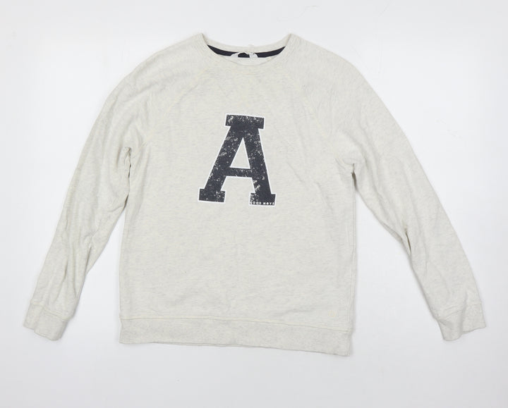 M&S Womens Grey Cotton Pullover Sweatshirt Size 10