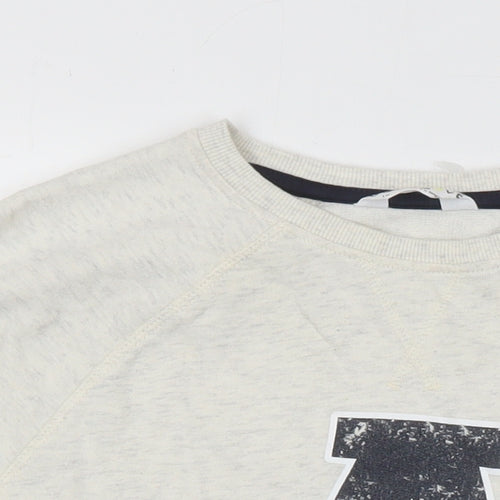 M&S Womens Grey Cotton Pullover Sweatshirt Size 10