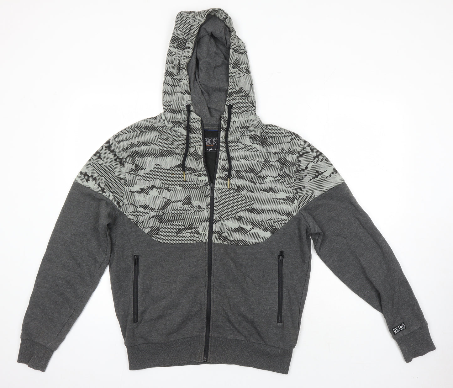 C&A Mens Multicoloured Cotton Full Zip Hoodie Size M