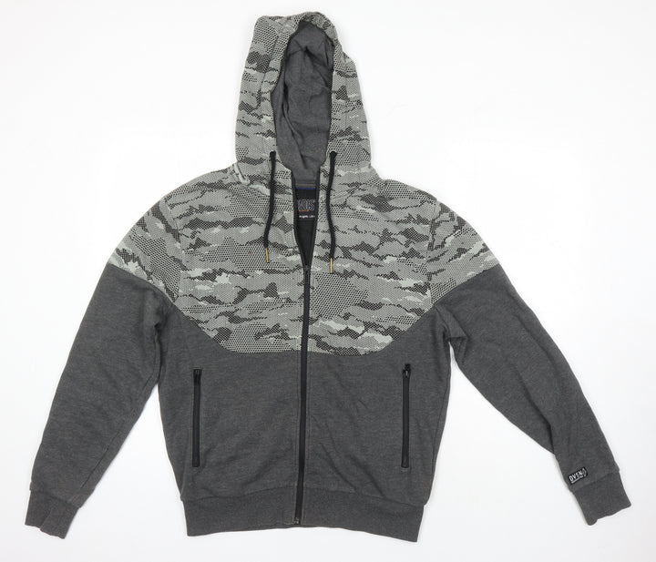 C&A Mens Multicoloured Cotton Full Zip Hoodie Size M