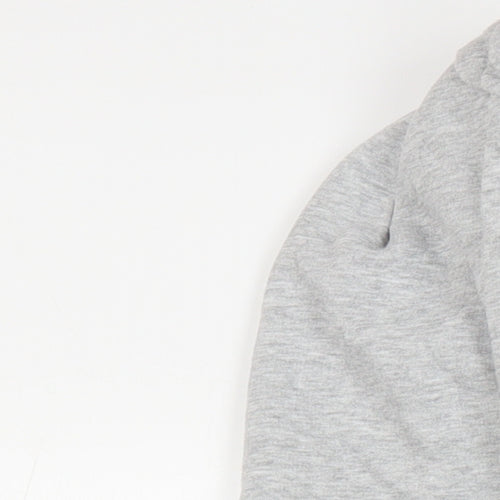 Zara Womens Grey Cotton Pullover Hoodie Size L
