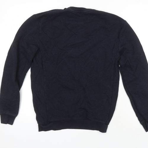 Zara Womens Blue Cotton Pullover Sweatshirt Size M