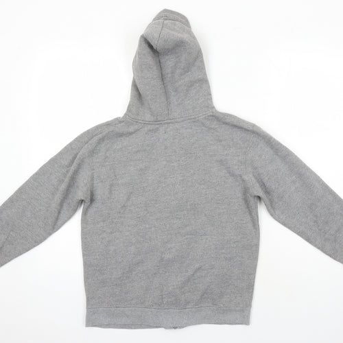Soul & Glory Boys Grey Cotton Full Zip Hoodie Size 11-12 Years Zip