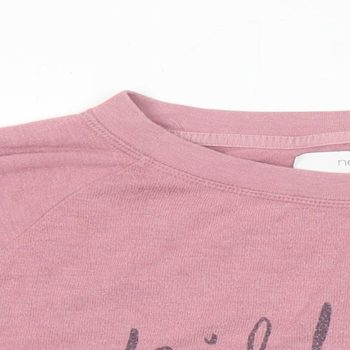 NEXT Womens Pink Viscose Pullover Sweatshirt Size M