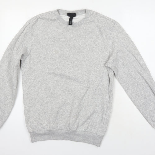 H&M Womens Grey Cotton Pullover Sweatshirt Size XS
