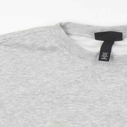 H&M Womens Grey Cotton Pullover Sweatshirt Size XS