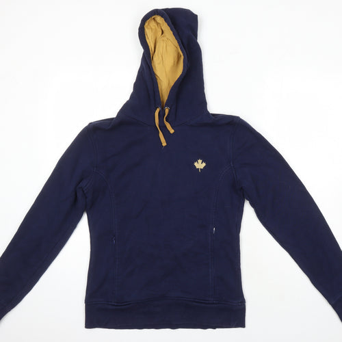 West Beach Womens Blue Cotton Pullover Hoodie Size M
