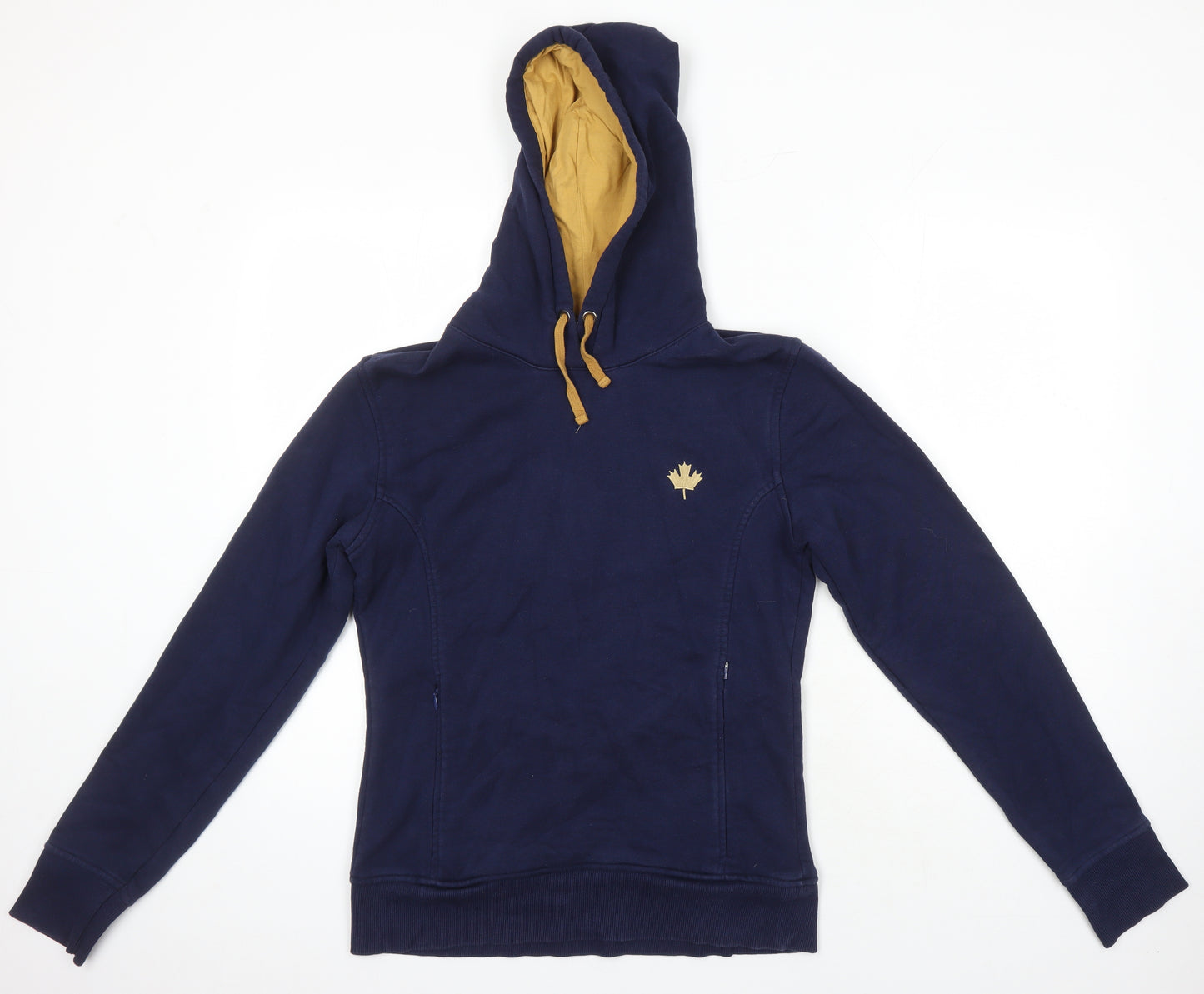 West Beach Womens Blue Cotton Pullover Hoodie Size M