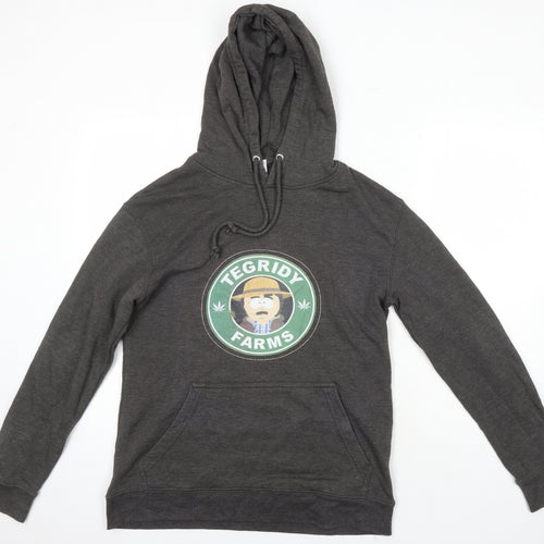 Lane Seven Womens Grey Cotton Pullover Hoodie Size L
