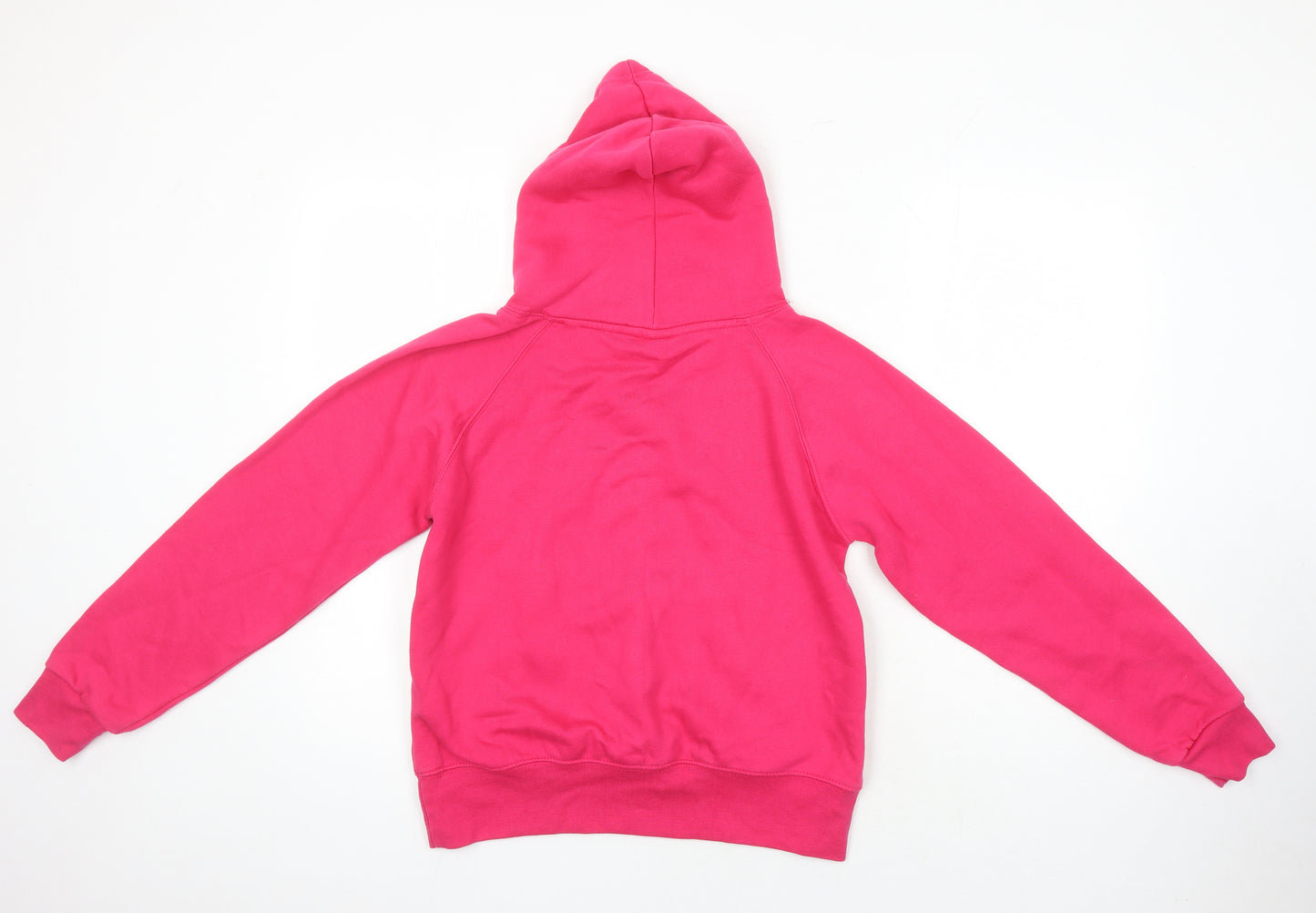 Lady Fit Hood Womens Pink Houndstooth Cotton Pullover Hoodie Size M - Dublin