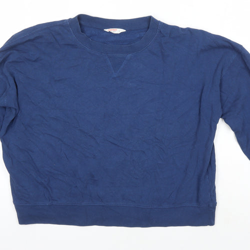 John Lewis Womens Blue 100% Cotton Pullover Sweatshirt Size L