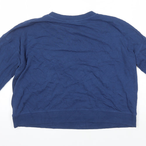 John Lewis Womens Blue 100% Cotton Pullover Sweatshirt Size L