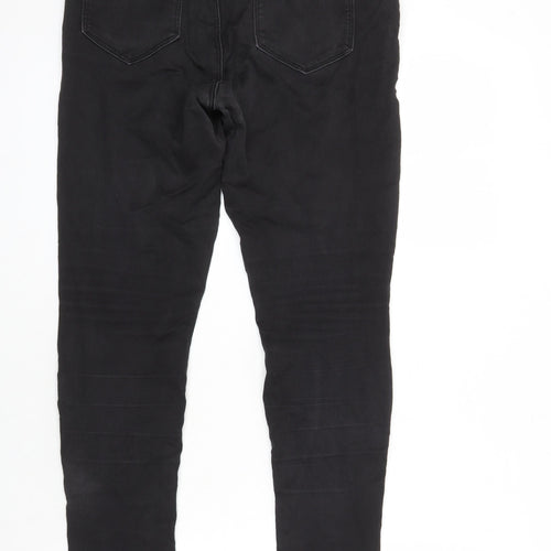 Dorothy Perkins Womens Black Cotton Straight Jeans Size 14 L27 in Regular