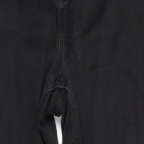 Dorothy Perkins Womens Black Cotton Straight Jeans Size 14 L27 in Regular
