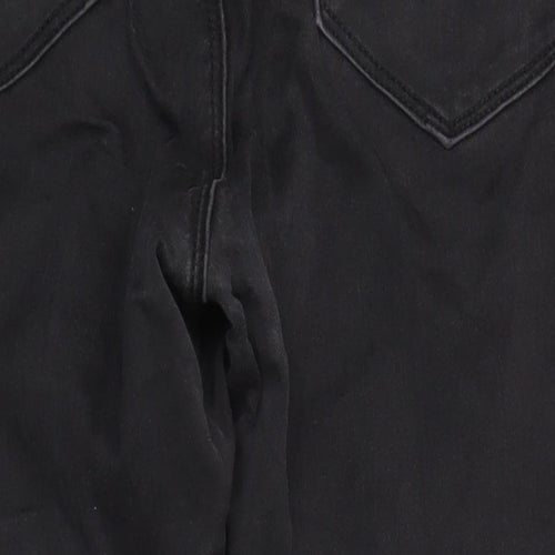 Dorothy Perkins Womens Black Cotton Straight Jeans Size 14 L27 in Regular