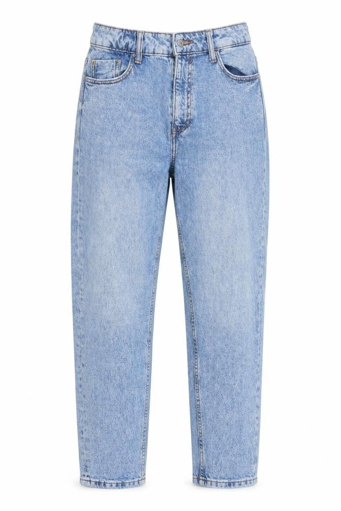 Zara Womens Blue Cotton Blend Tapered Jeans Size 8 L27 in Regular