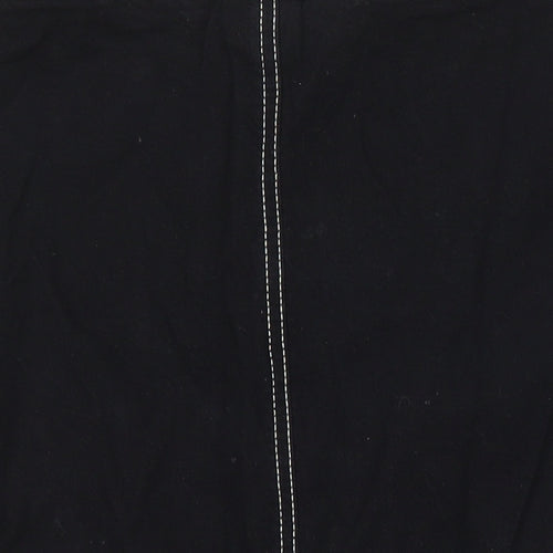 Monkl Womens Black Cotton A-Line Skirt Size 38 in