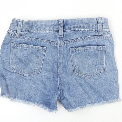 I love girlswear Girls Blue 100% Cotton Hot Pants Shorts Size 6 Years Regular - Sequin Detail