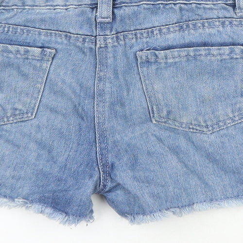 I love girlswear Girls Blue 100% Cotton Hot Pants Shorts Size 6 Years Regular - Sequin Detail