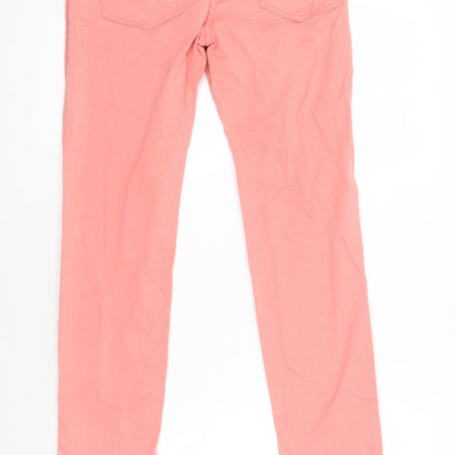 F&F Womens Pink Cotton Skinny Jeans Size 10 L29 in Regular