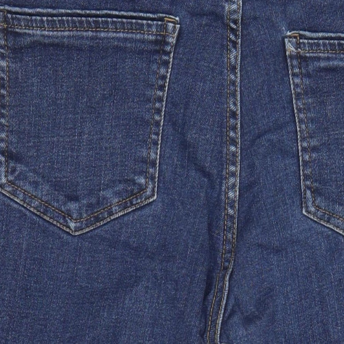 F&F Womens Blue Cotton Boyfriend Shorts Size 12 Regular