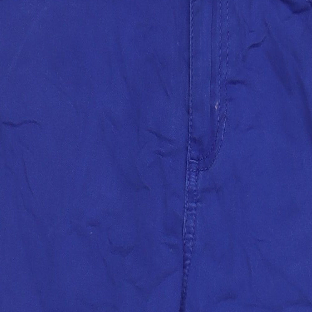 M&S Womens Blue Cotton Cropped Jeans Size 10 L21 in Regular